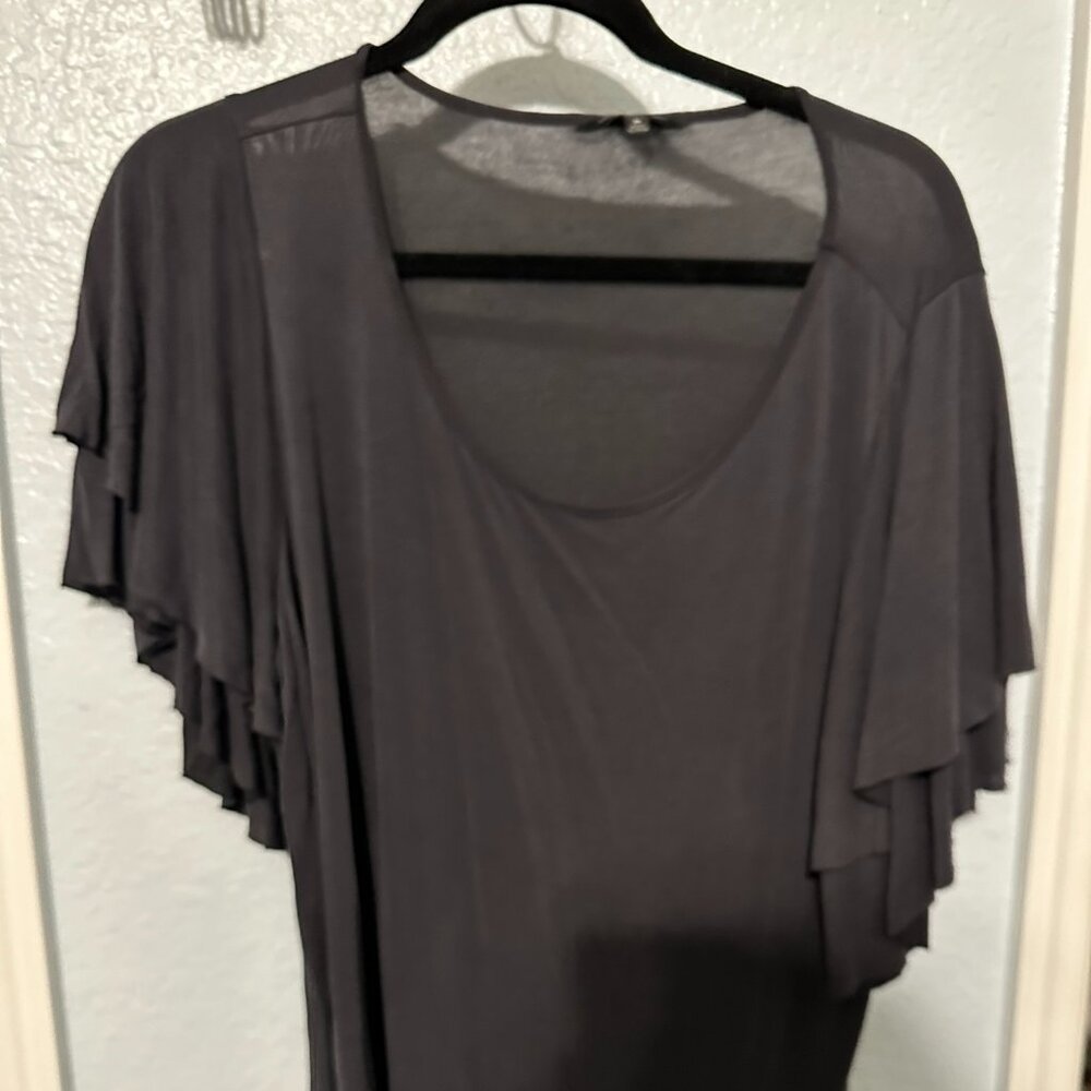 Lucky Brand Flutter Sleeve Blouse